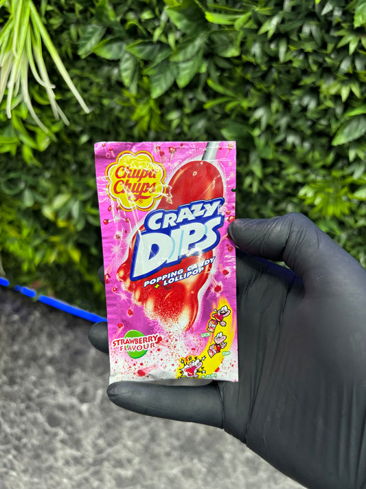 Chupa Chups Crazy Dips Popping Candy + Lollipop