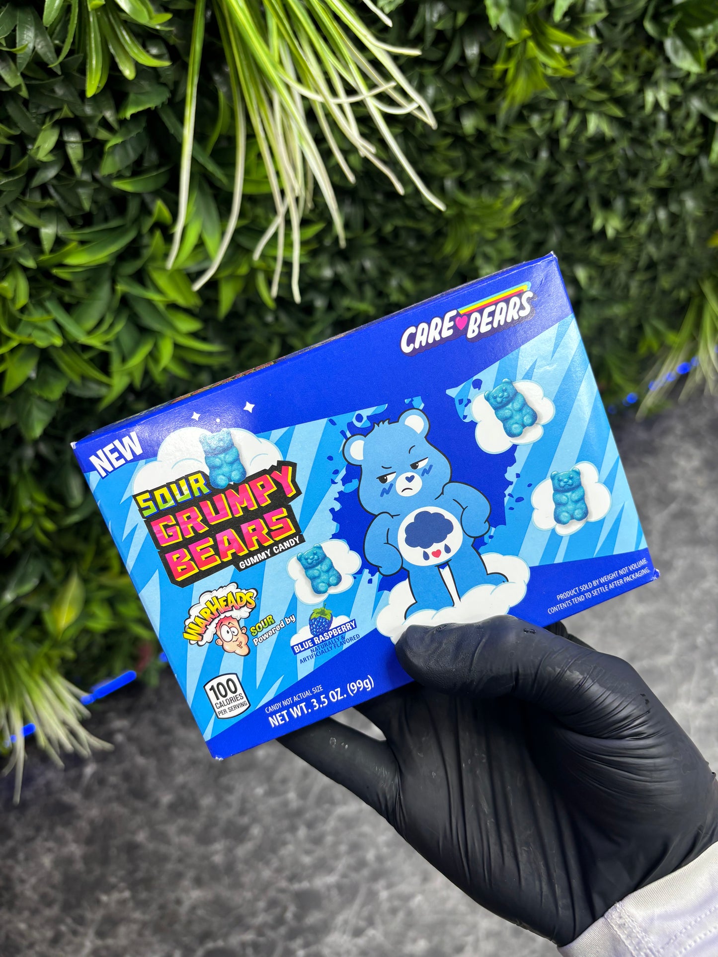Warheads Sour Grumpy Bears - Blue Raspberry